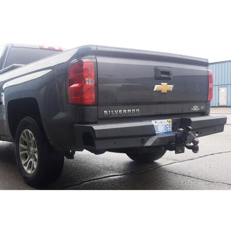 Steelcraft Automotive 1418 Silverado 1500 Elevation Rear Bumper Replacement Fine Textured Black 65-20420